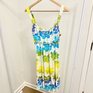 Fresh Produce Spring Fling Impromptu Floral Smocked Dress M